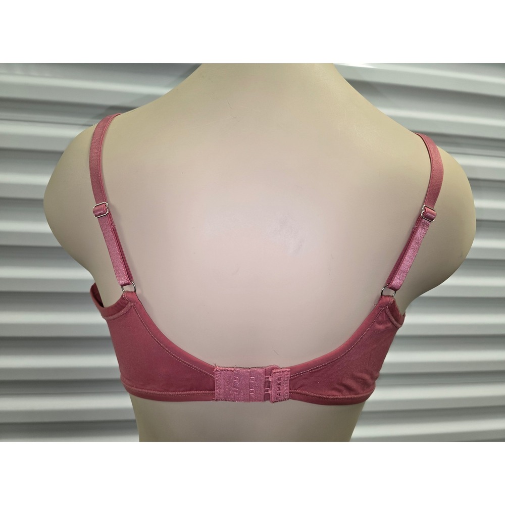 Tahari Rose Pink Full Coverage T-Shirt Bra Adjustable Straps Size 36C - Picture 2 of 6